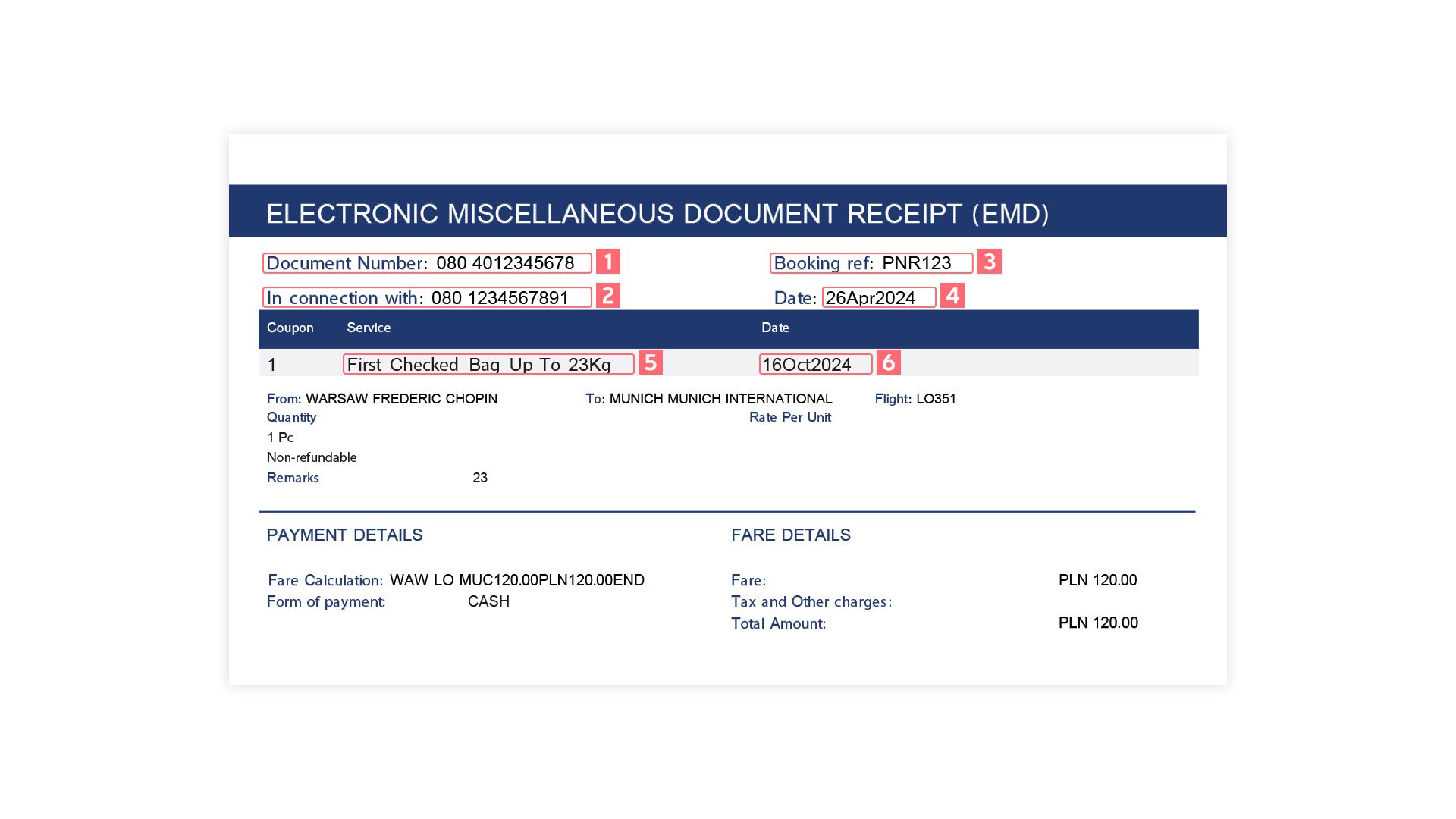 graphic of electronic miscellaneous document receipt